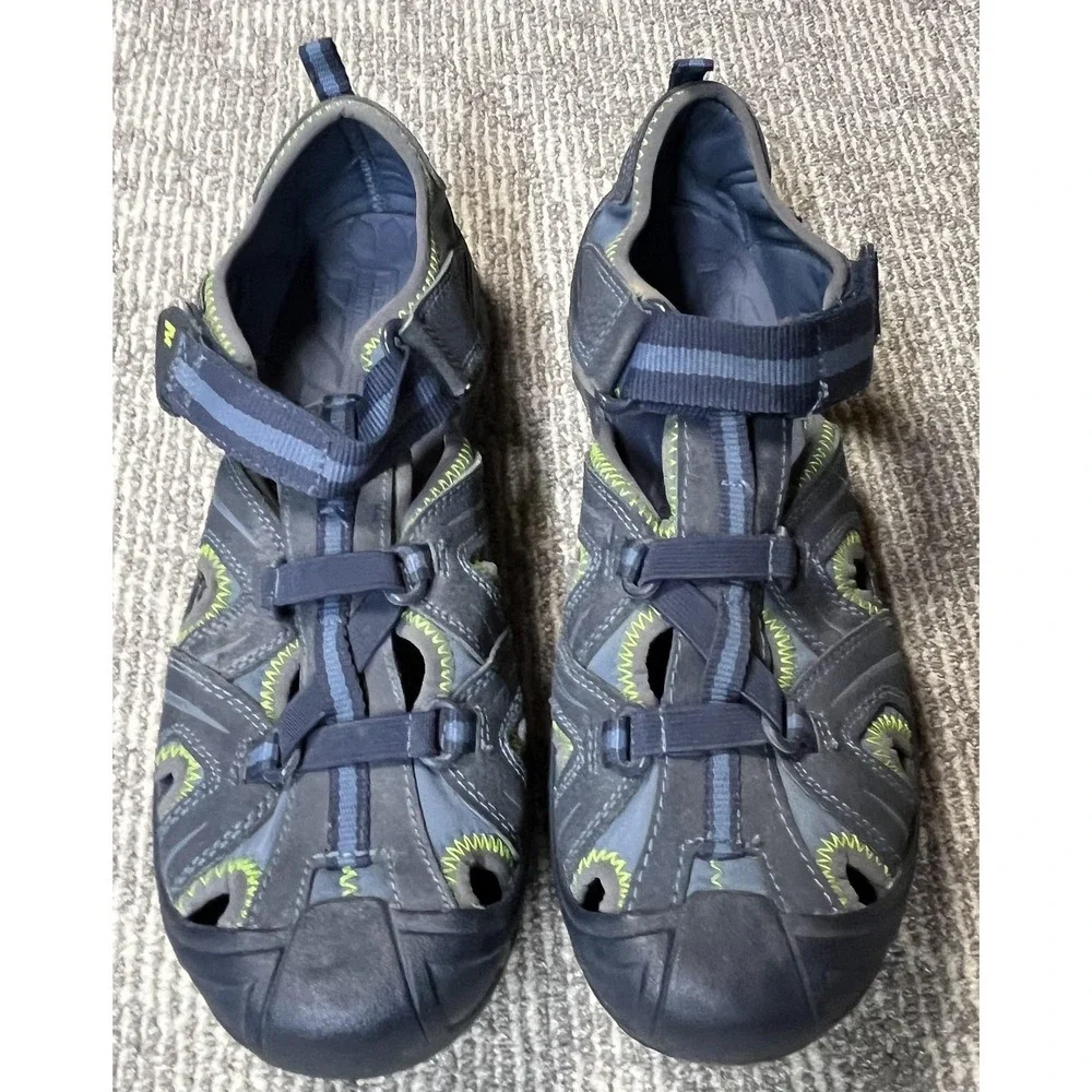 Merrell Hydro Hiker Sandal Shoes Mens Size 7 Blue Leather Hook &‎ Loop Hiking